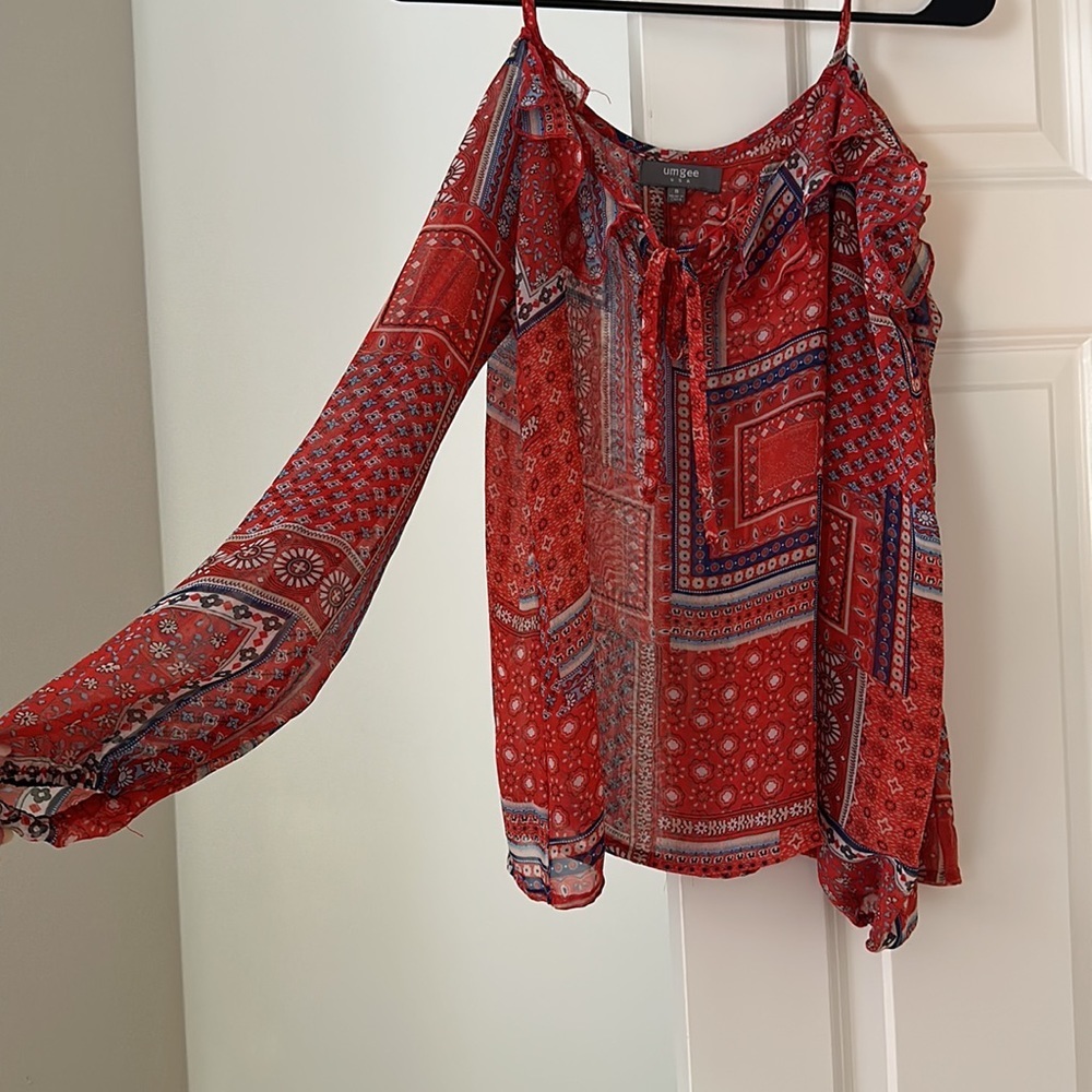 Red blouse